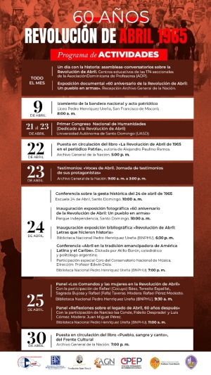 Instituciones conmemoran el 60 aniversario de la Revolución de abril de 1965