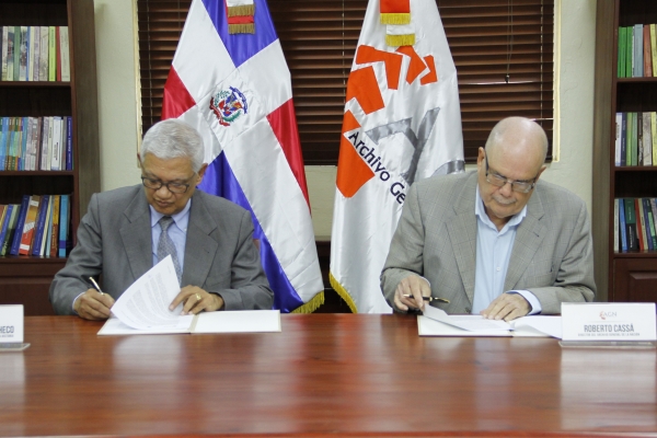 Archivo General de la Nación y la Academia Dominicana de la Historia firman convenio colaboración